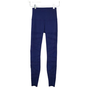 Lululemon Wunder Under Tech Mesh Pants Leggings 4 Hero Blue Full On Luon